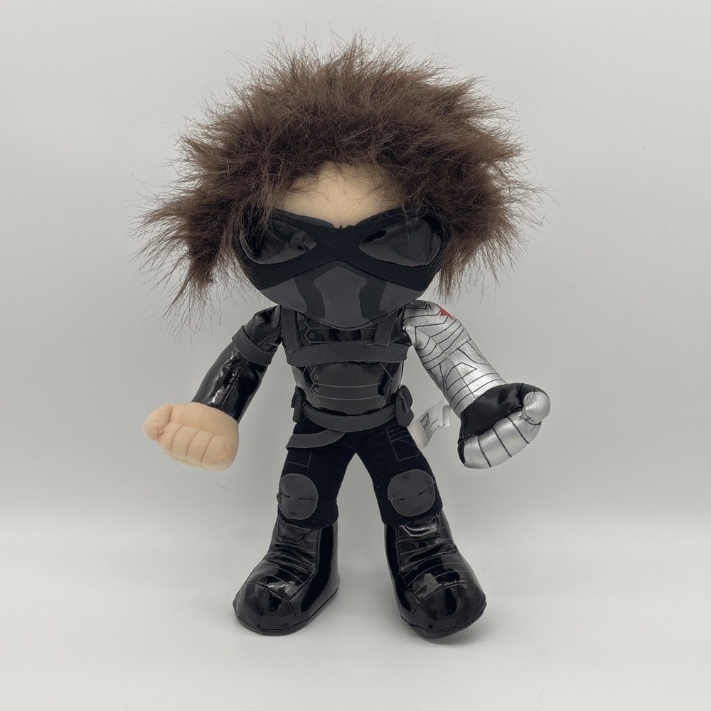 Rare 2014 Marvel Just Play Winter Soldier 15" Plush Doll Bucky Barnes Mask